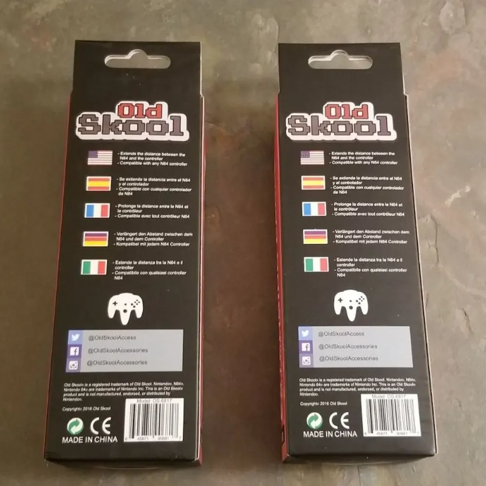 2 N64 6-Foot Controller Extension Cables (NEW) - Nintendo64 - Old Skool